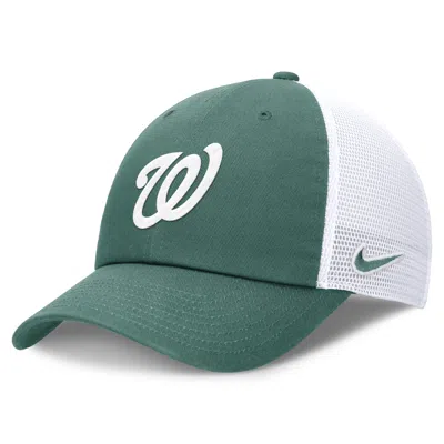 Nike Washington Nationals Bicoastal Club  Unisex Mlb Trucker Adjustable Hat In Green