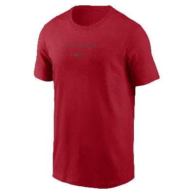 Nike Washington Nationals Large Logo Back Stack  Men's Mlb T-shirt In Red