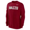 Nike Washington State Club Fleece  Men's College Crew-neck Sweatshirt In Red