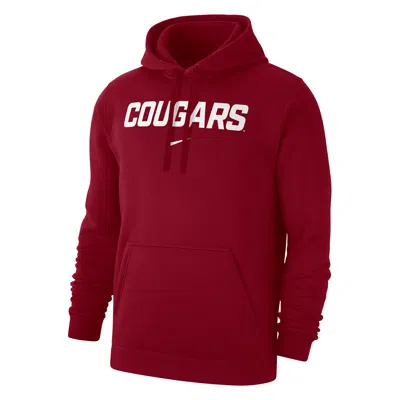 Nike Washington State Club Fleece  Men's College Pullover Hoodie In Red