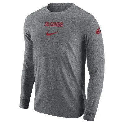 Nike Washington State  Men's College Long-sleeve T-shirt In Grey