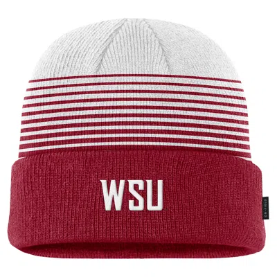 Nike Washington State Sideline Terra  Unisex College Cuffed Beanie In Red