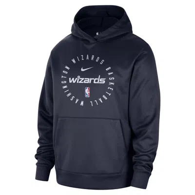 Nike Washington Wizards Spotlight  Men's Dri-fit Nba Pullover Hoodie In Blue