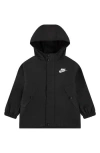 Nike Kids'  Water Repellent Rain Jacket In Black