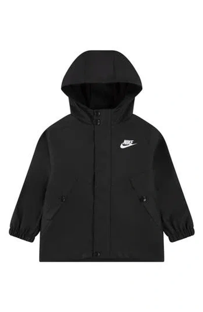 Nike Kids'  Water Repellent Rain Jacket In Black