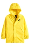 Nike Kids'  Water Repellent Rain Jacket In Yellow
