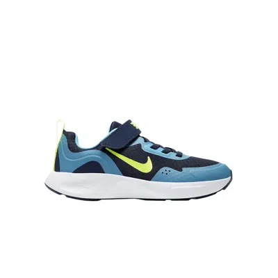 Pre-owned Nike Wearallday Ps 'midnight Navy Volt' | Blue | Kid's Size 11