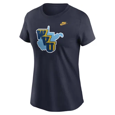 Nike West Virginia 1965 Throwback  Women's College T-shirt In Blue
