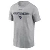 Nike Men's Heather Gray West Virginia Mountaineers Campus 2-hit T-shirt
