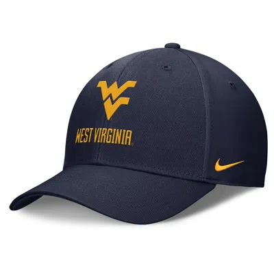 Nike West Virginia Campus Club  Men's College Adjustable Hat In Blue