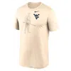 Nike Natural West Virginia Mountaineers Campus Shadow Legend Performance T-shirt In Gold