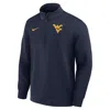 Nike West Virginia Coaches  Men's Dri-fit College Long-sleeve 1/2-zip Top In Blue