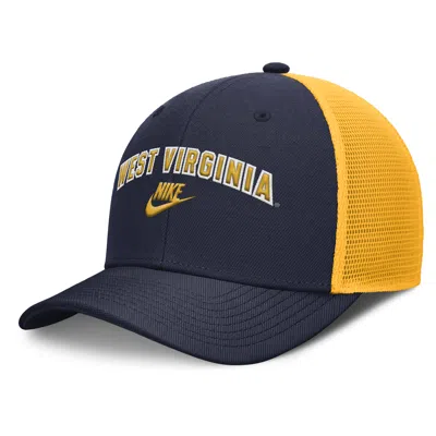 NIKE WEST VIRGINIA LEGACY ARCH RISE  MEN'S DRI-FIT COLLEGE TRUCKER ADJUSTABLE HAT,1015911533