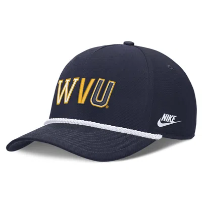 Nike West Virginia Legacy Basketball Rope Rise  Unisex College Adjustable Hat In Blue