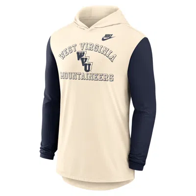 Nike West Virginia Legacy  Men's Dri-fit College Long-sleeve Hooded T-shirt In Neutral