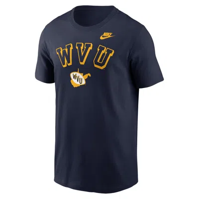 Nike Navy West Virginia Mountaineers Legacy Nickname T-shirt In Blue