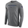 Nike West Virginia  Men's College Long-sleeve T-shirt In Grey