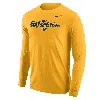 Nike West Virginia  Men's College Long-sleeve T-shirt In Yellow