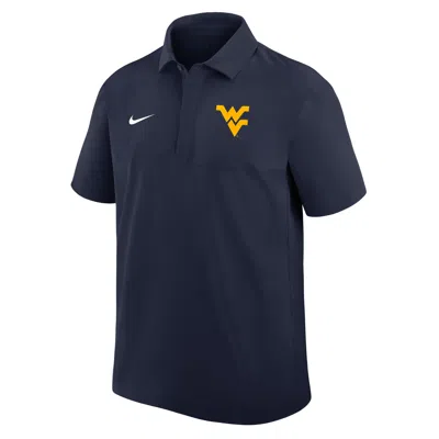 Nike West Virginia  Men's Dri-fit College Polo In Blue