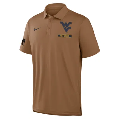 Nike West Virginia Military Appreciation  Men's Dri-fit College Polo In Brown