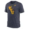 Nike Heather Navy West Virginia Mountaineers Blitz Legacy Primary Tri-blend T-shirt In Blue