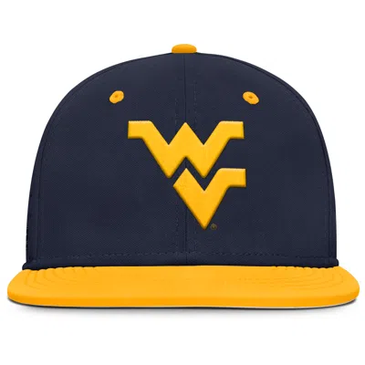 Nike West Virginia Mountaineers Dugout True Menâs  Men's Dri-fit College Fitted Hat In Blue
