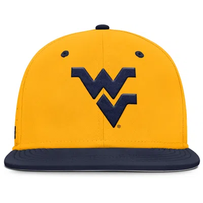 Nike West Virginia Mountaineers Dugout True Menâs  Men's Dri-fit College Fitted Hat In Yellow