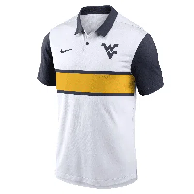 Nike West Virginia Mountaineers Primetime Campus Vapor  Men's Dri-fit College Polo In White