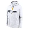 Nike West Virginia Mountaineers Primetime Club Campus  Men's College Pullover Hoodie In White