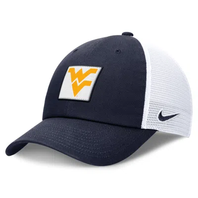 Nike West Virginia Mountaineers Primetime Club  Men's College Trucker Adjustable Hat In Blue