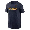 Nike Men's Navy West Virginia Mountaineers Primetime Evergreen Wordmark T-shirt In Blue
