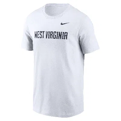 Nike West Virginia Mountaineers Primetime Wordmark  Men's College T-shirt In White