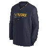 Nike West Virginia Mountaineers Sideline  Men's College Long-sleeve Windshirt In Blue