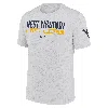 Nike Ash West Virginia Mountaineers Velocity Baseball Wordmark Stack Performance T-shirt In White