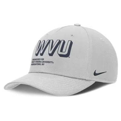 Nike West Virginia On-field Primetime Rise  Men's College Adjustable Hat In Gray