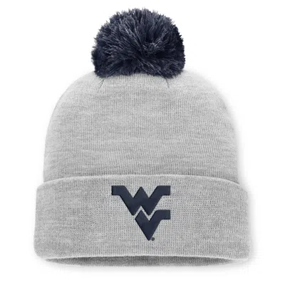 Nike West Virginia Peak  Unisex College Cuffed Beanie In Gray