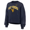 Nike West Virginia Phoenix Arch  Women's College Pullover Crew In Blue