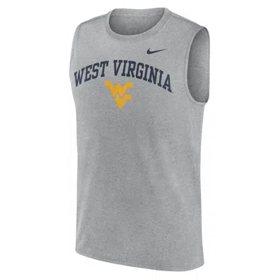 Nike West Virginia Primetime Arch Legend  Men's Dri-fit College Muscle Tank Top In Gray