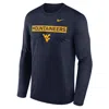 Nike West Virginia Primetime Legend 2-hit  Men's Dri-fit College Long-sleeve T-shirt In Blue