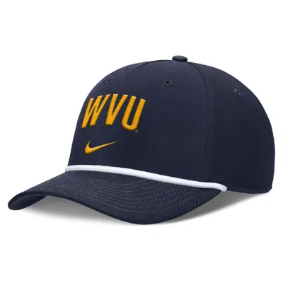Nike West Virginia Primetime Rise Campus  Men's College Adjustable Hat In Blue