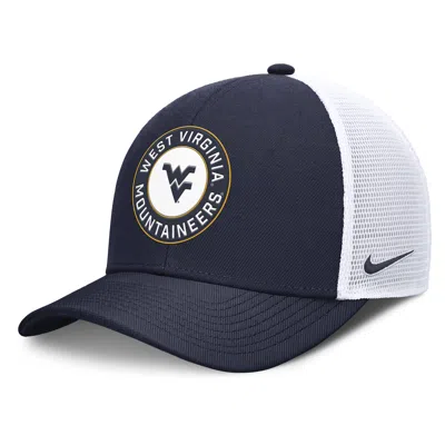 Nike West Virginia Primetime Rise  Men's Dri-fit College Trucker Adjustable Hat In Black