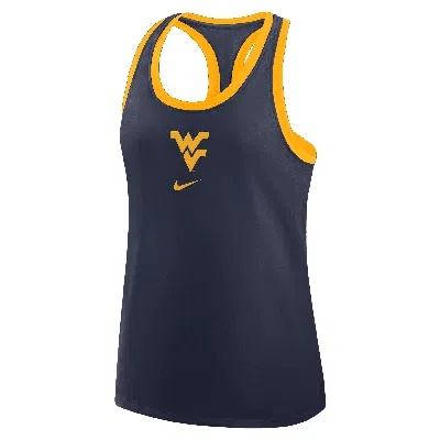 Nike West Virginia Primetime Shadow  Women's College Racerback Tank Top In Blue