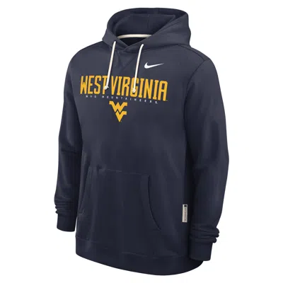 NIKE WEST VIRGINIA SIDELINE  MEN'S DRI-FIT COLLEGE PULLOVER HOODIE,1015911367