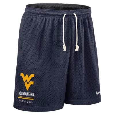 Nike West Virginia Sideline Reversible  Men's Dri-fit College Shorts In Blue