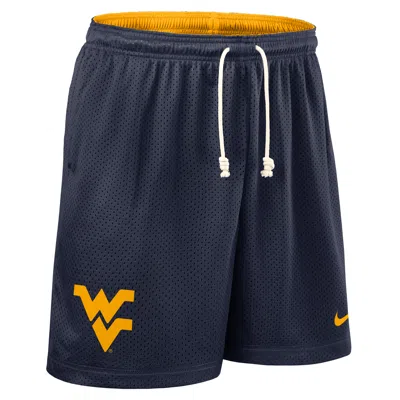 Nike West Virginia Sideline Reversible Menâs  Men's Dri-fit College Shorts In Blue