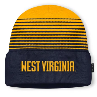 Nike West Virginia Sideline Utility  Unisex College Cuffed Beanie In Blue