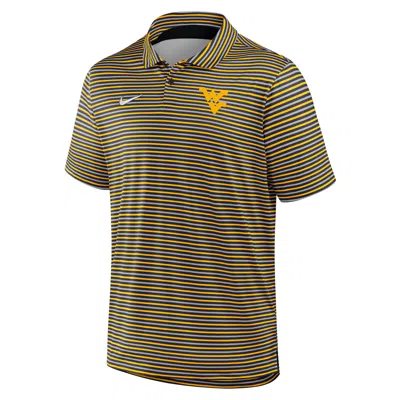 Nike West Virginia Tour Stripe  Men's Dri-fit College Polo In Blue
