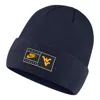 Nike West Virginia University  Unisex College Cuffed Beanie In Blue