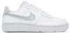 Nike White Air Force 1 Dance Sneakers In Summit White/metalli