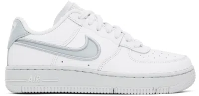Nike White Air Force 1 Dance Sneakers In Summit White/metalli